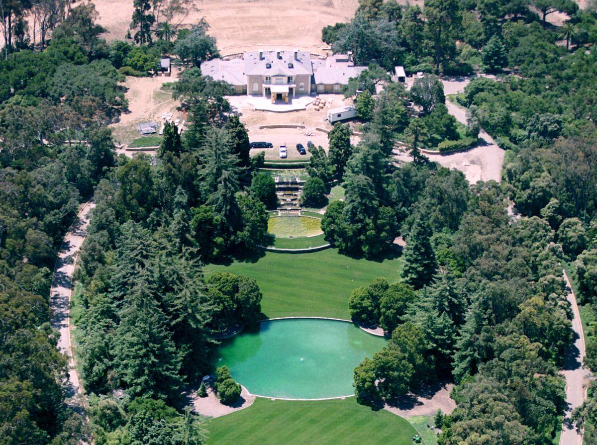 The Montecito home of talk show host Oprah Winfrey is seen from the air.