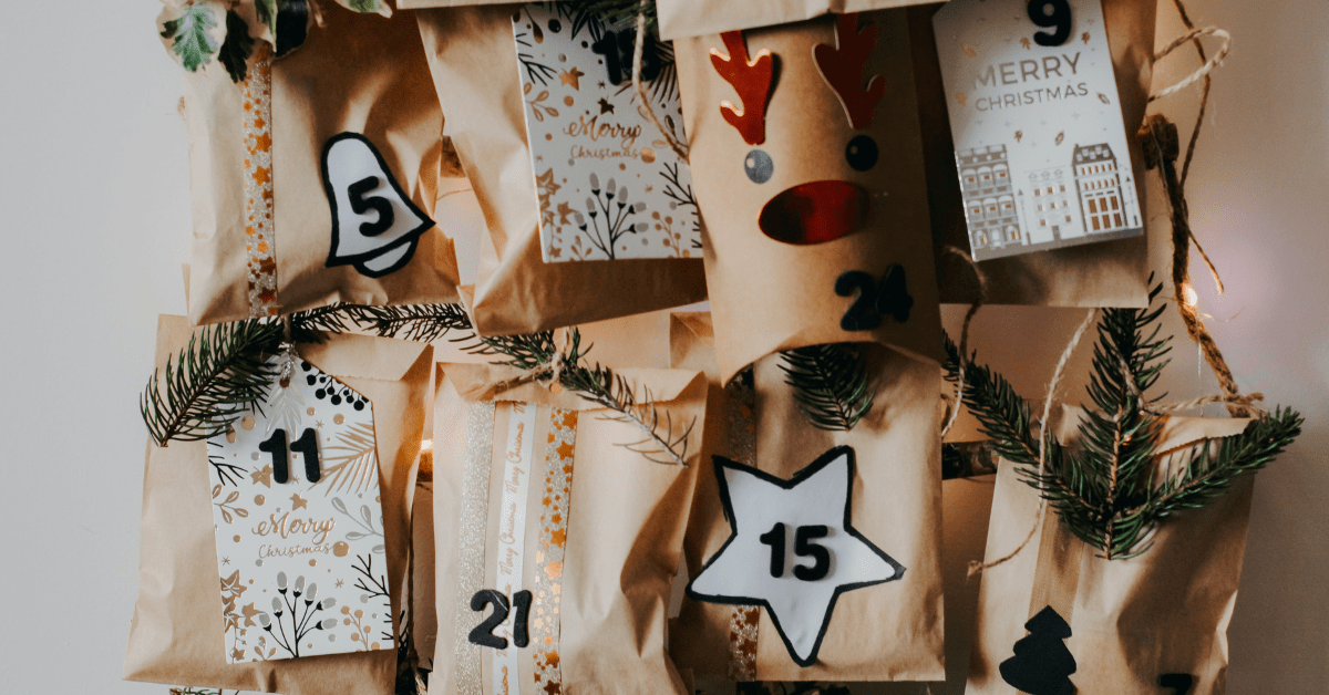 DIY paper bag advent calendar.