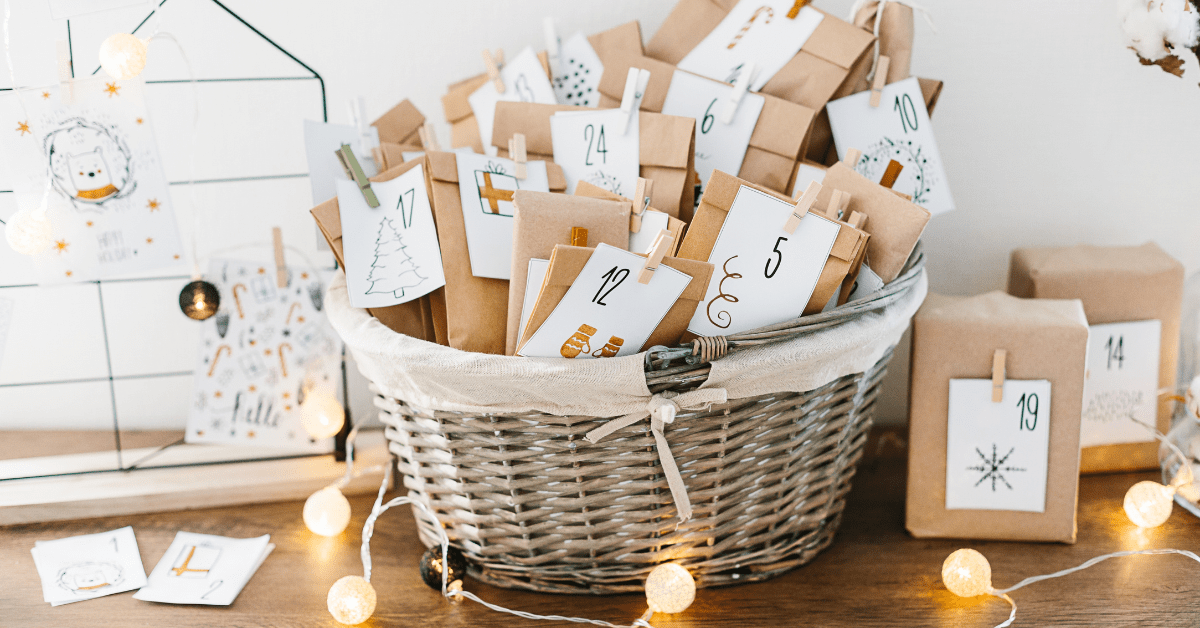 DIY paper bag advent calendar.