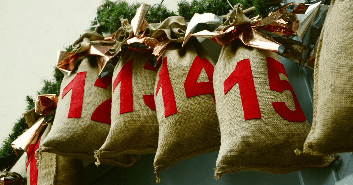 Mesh bags DIY advent calendar.