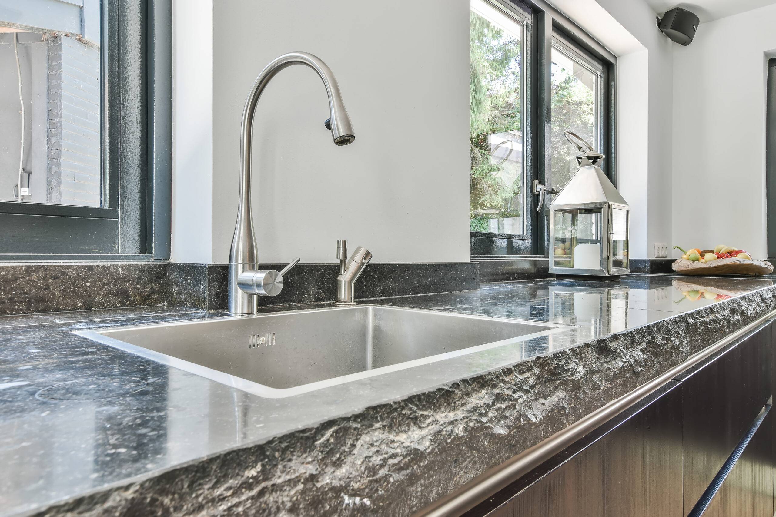 Interior of a beautiful kitchen of an elite house