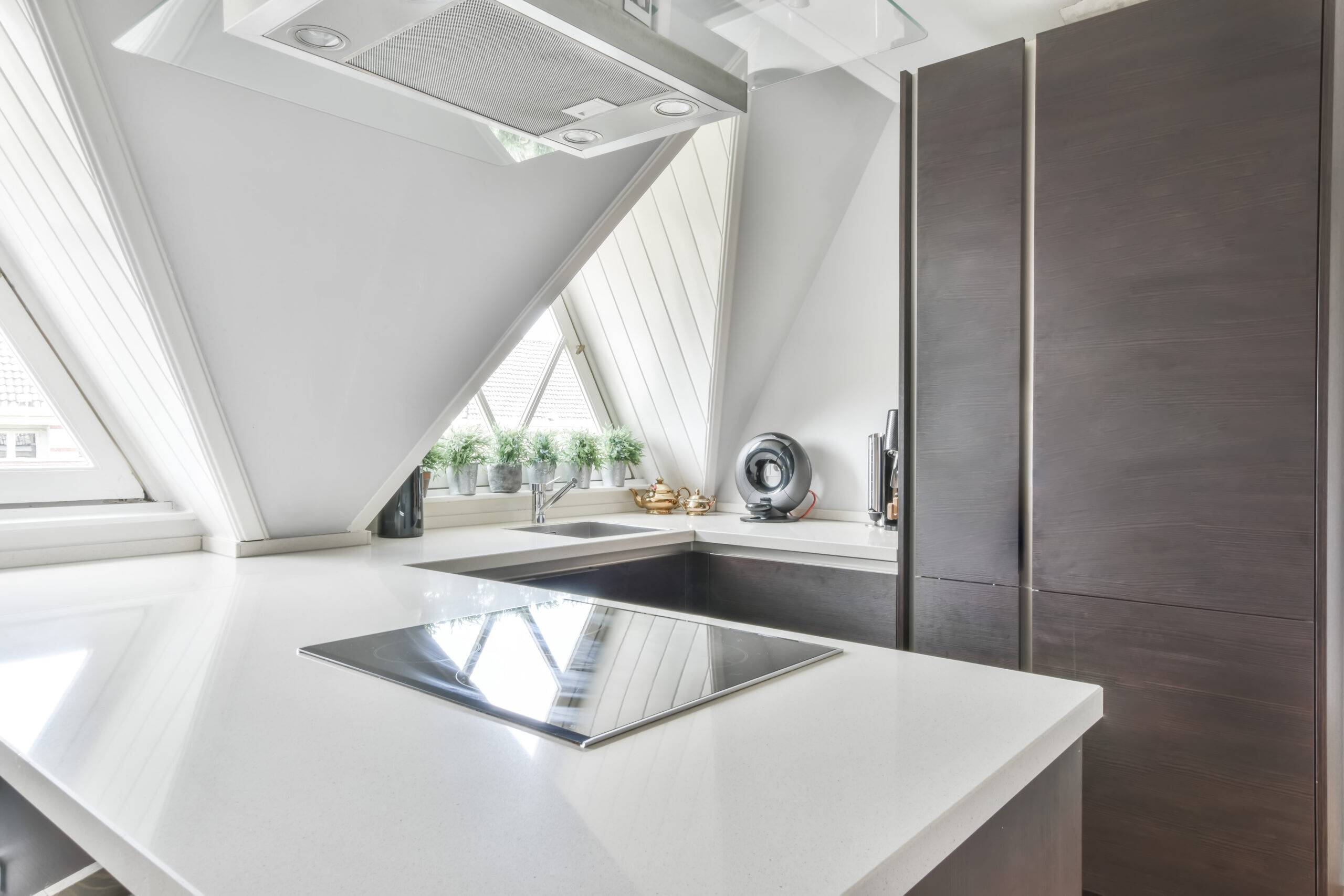 Interior of a beautiful kitchen of an elite house