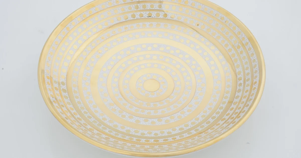 MIDAS TOUCH: Patterned to please, this Waylande Gregory dish is a work of art that will look fabulous as part of a centerpiece or holding something delicious.