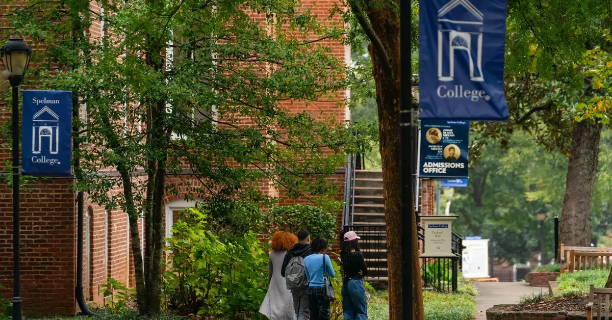 Students at the Spelman College campus in Atlanta, Georgia, US, on Friday, Oct. 13, 2023.