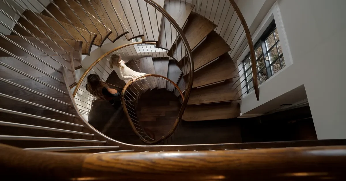 The staircase of the Winchester house.
